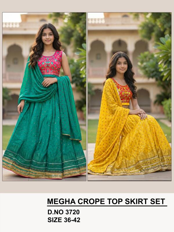Megha 3720 Satin Silk Wholesale lehengha choli suppliers in Hyderabad